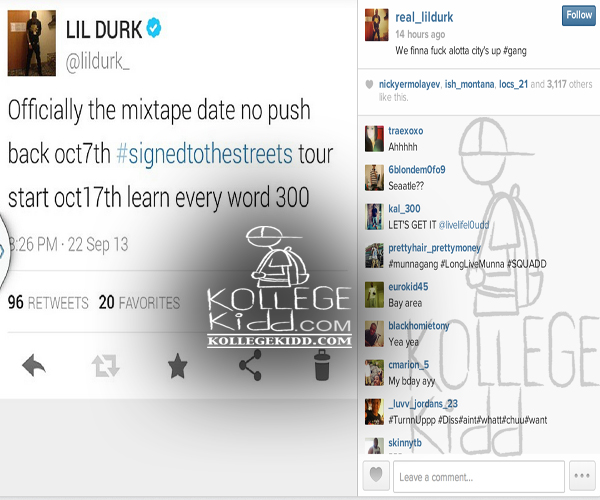 wow says lil durks signed to the streets is the most wanted