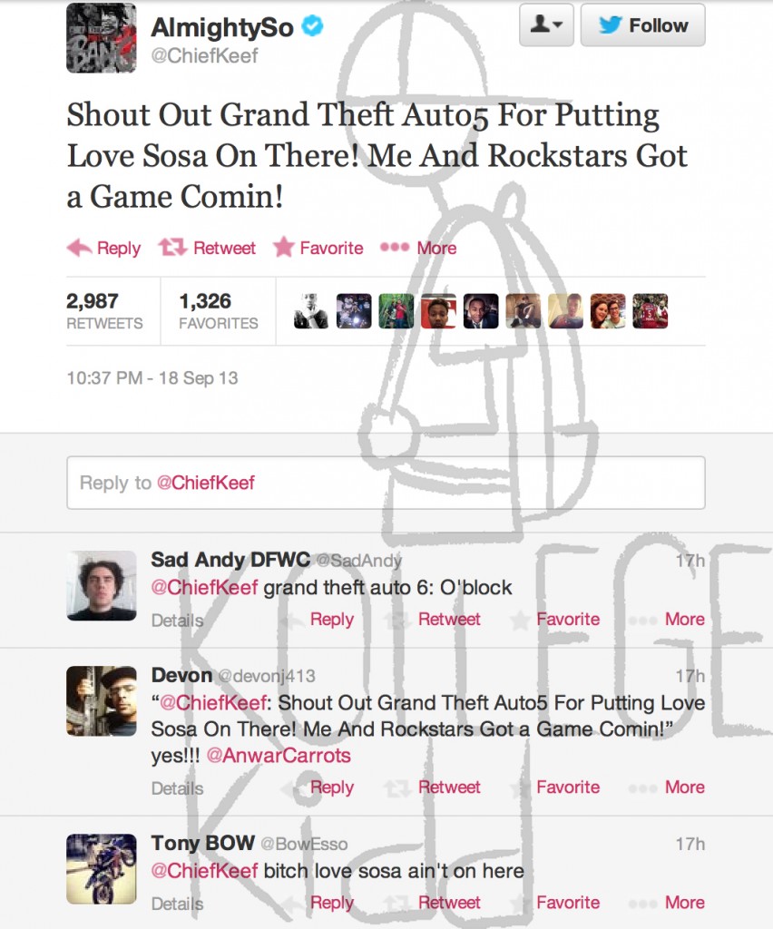 Chief Keef & Grand Theft Auto Developer, Rockstar Games, To Release Video  Game | Welcome To KollegeKidd.com
