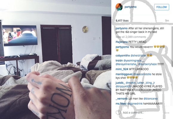 Kyrie Irving S Girlfriend Kehlani Caught In Bed With Ex Partynextdoor Welcome To Kollegekidd Com