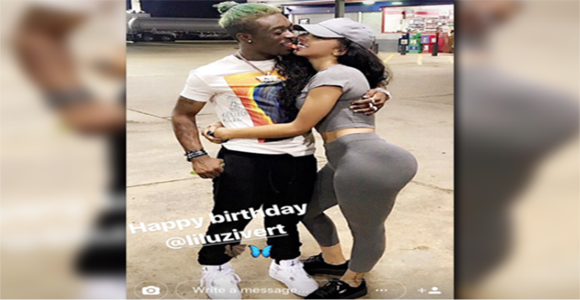 Brittany Renner is trending on Twitter, after her and Uzi's kiss go viral;  Fellas are trying to figure out how Uzi got her, and they say she's in  rotation and will soon