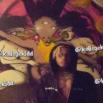 XXXTentacion Takes Photo Next To Devil Painting